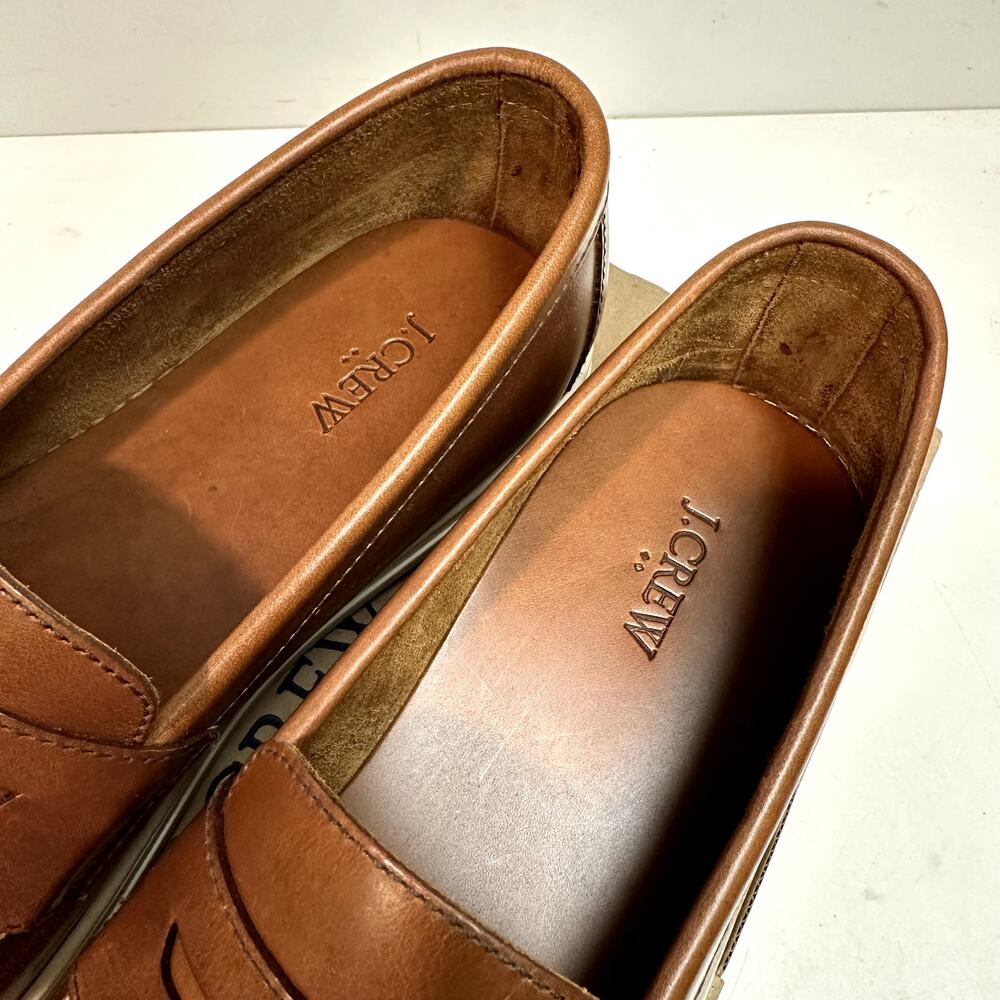 NIB J. Crew Leather Hybrid Casual Penny Loafers Havana Brown Sneakers US 11.5 D - Picture 7 of 9